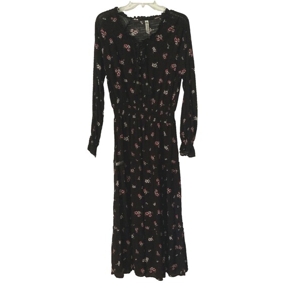 American Rag Maxi Dress Womens MEDIUM Floral Peasant Boho Cottagecore Witchy - Picture 1 of 11